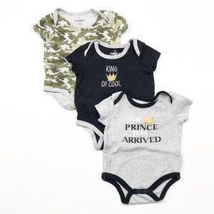 Duck Duck Goose 3 pack baby boy bodysuits